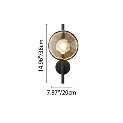 Contemporary Nordic Round Iron Glass LED Wall Sconce Lamp