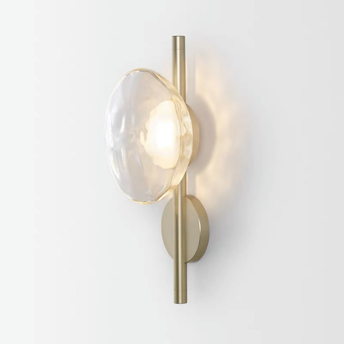 Contemporary Nordic Round Iron Glass LED Wall Sconce Lamp
