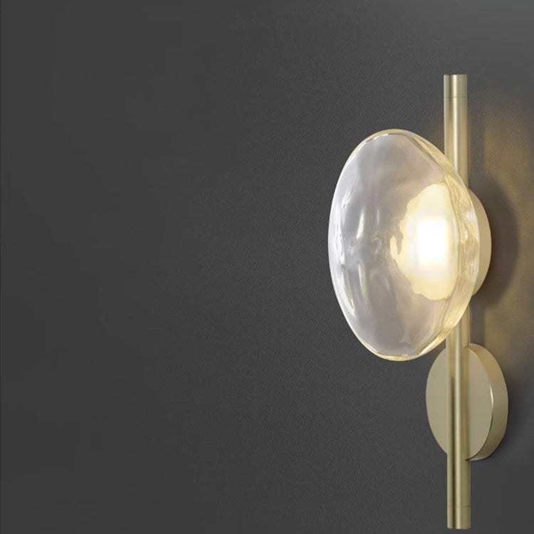 Contemporary Nordic Round Iron Glass LED Wall Sconce Lamp