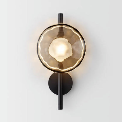 Contemporary Nordic Round Iron Glass LED Wall Sconce Lamp