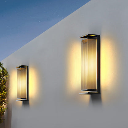 Solar Rectangle PC Stainless Steel LED Wall Sconce Lamp