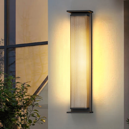 Solar Rectangle PC Stainless Steel LED Wall Sconce Lamp