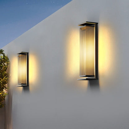 Solar Rectangle PC Stainless Steel LED Wall Sconce Lamp