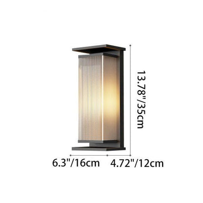 Solar Rectangle PC Stainless Steel LED Wall Sconce Lamp
