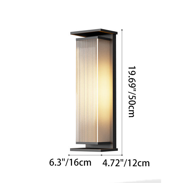 Solar Rectangle PC Stainless Steel LED Wall Sconce Lamp