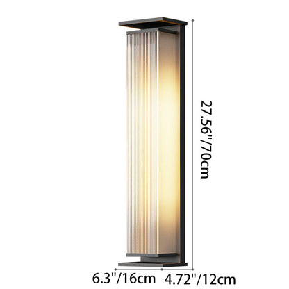 Solar Rectangle PC Stainless Steel LED Wall Sconce Lamp