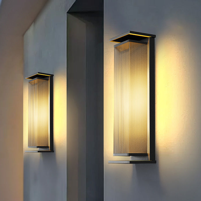 Solar Rectangle PC Stainless Steel LED Wall Sconce Lamp