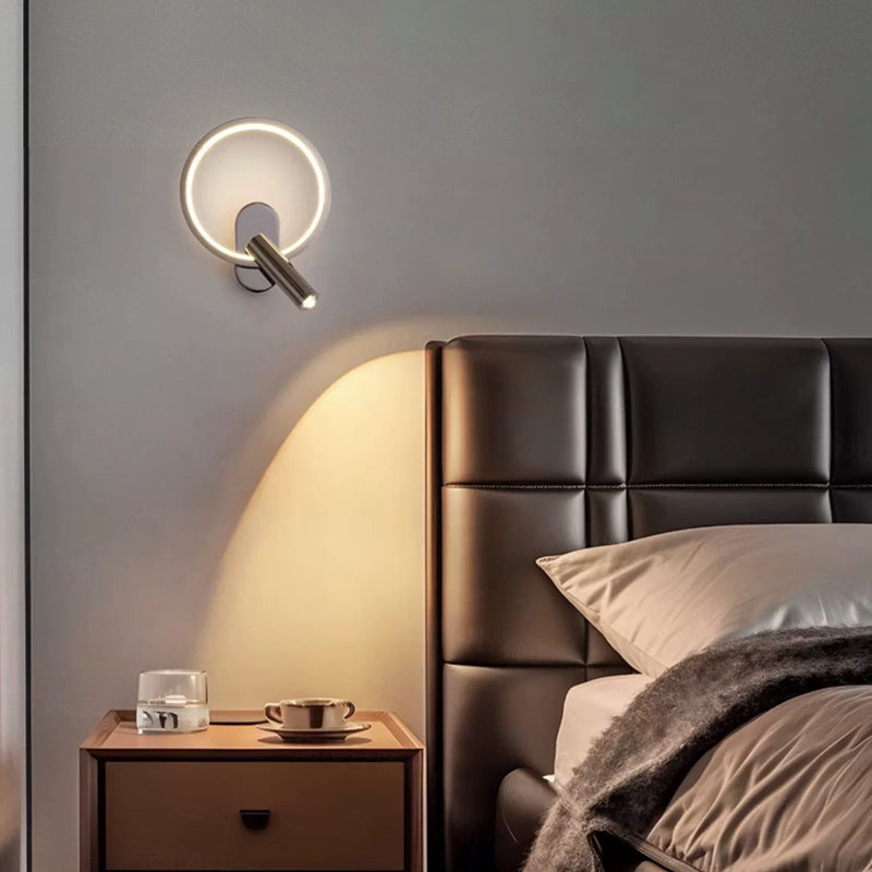Oval Iron Aluminum Glass Spotlight LED Wall Sconce Lamp