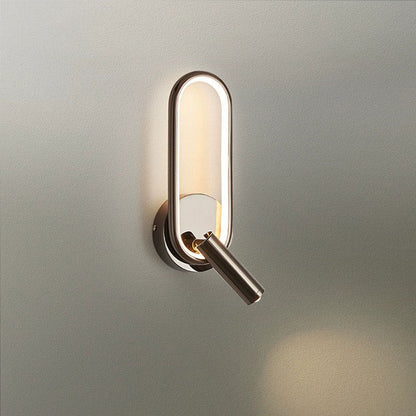 Oval Iron Aluminum Glass Spotlight LED Wall Sconce Lamp
