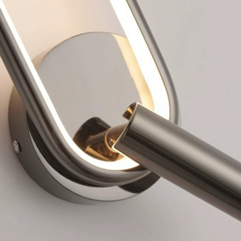 Oval Iron Aluminum Glass Spotlight LED Wall Sconce Lamp