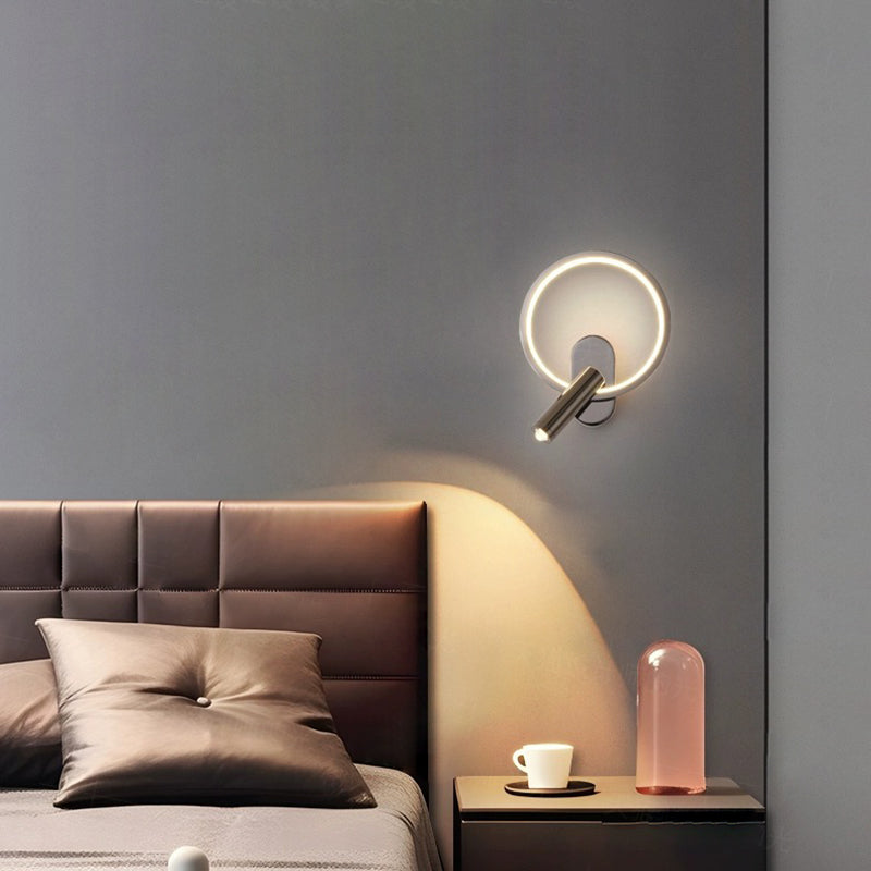 Oval Iron Aluminum Glass Spotlight LED Wall Sconce Lamp