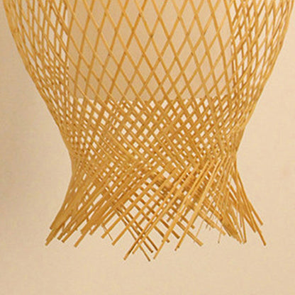 Creative Jellyfish Oval Bamboo 1-Light Wall Sconce Lamp