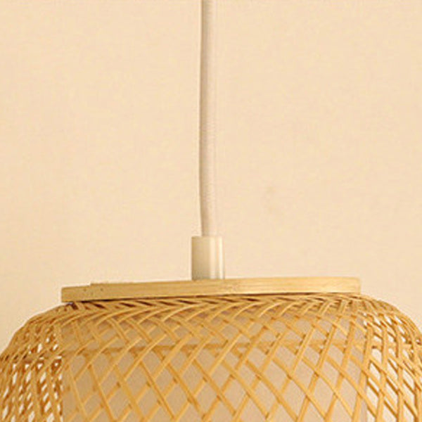 Creative Jellyfish Oval Bamboo 1-Light Wall Sconce Lamp