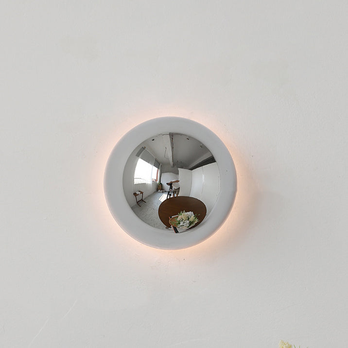 Meteorite Semi-Round Stainless Steel LED Wall Sconce Lamp