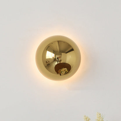 Meteorite Semi-Round Stainless Steel LED Wall Sconce Lamp