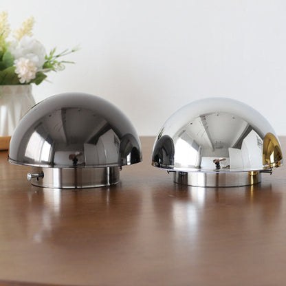 Meteorite Semi-Round Stainless Steel LED Wall Sconce Lamp