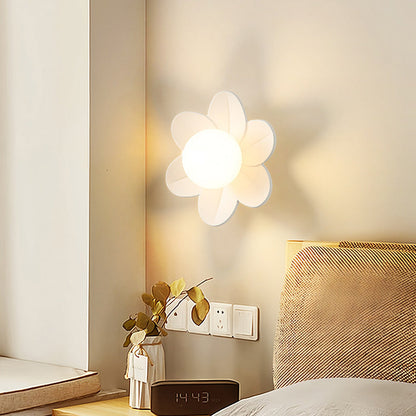 Scandinavian Floral Orb Resin 1-Light Wall Sconce Lamp