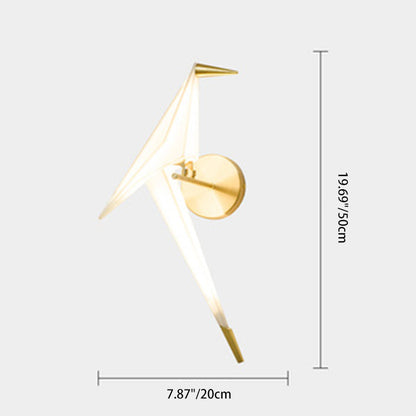 Thousand Paper Cranes Iron Acrylic LED Wall Sconce Lamp