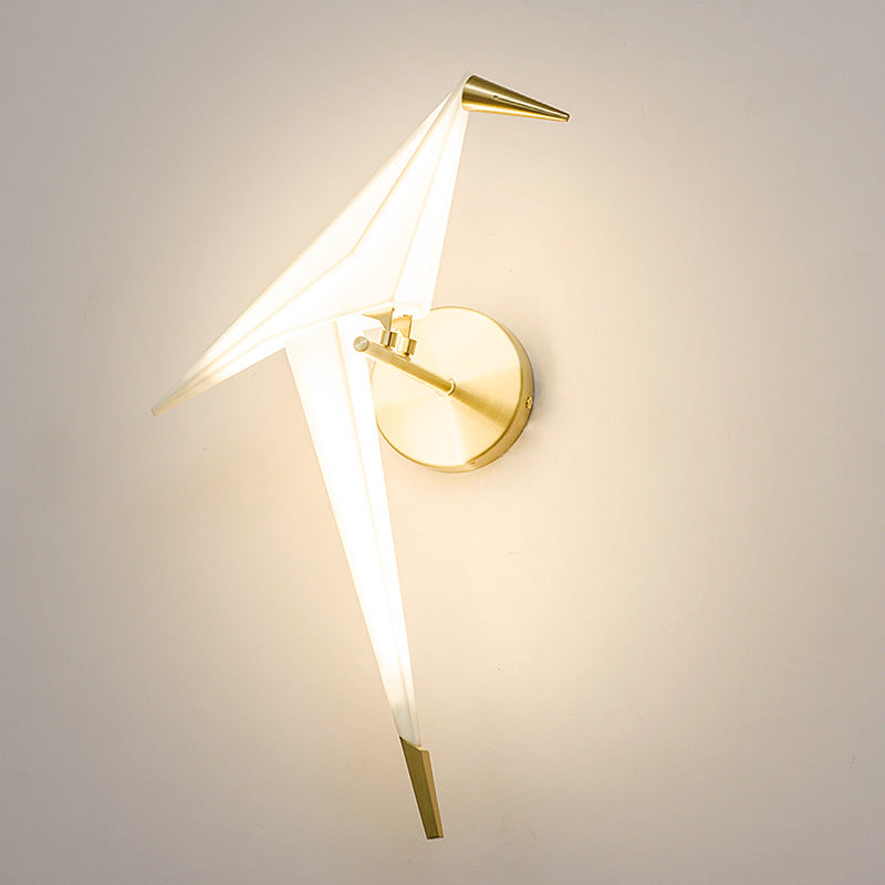 Thousand Paper Cranes Iron Acrylic LED Wall Sconce Lamp