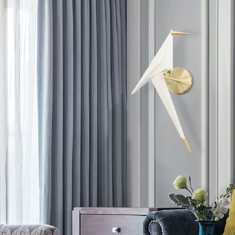 Thousand Paper Cranes Iron Acrylic LED Wall Sconce Lamp