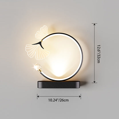 Round Flower Iron Aluminum Acrylic LED Wall Sconce Lamp