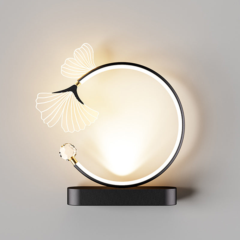 Round Flower Iron Aluminum Acrylic LED Wall Sconce Lamp
