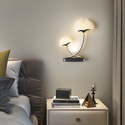 Double Flower Iron Aluminum Acrylic LED Wall Sconce Lamp