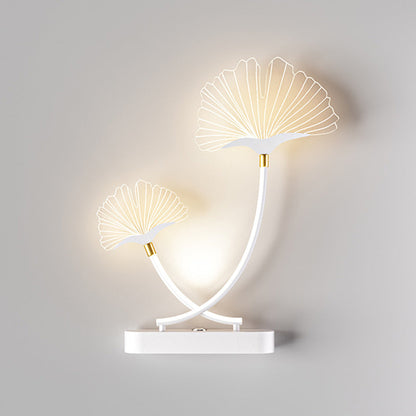 Double Flower Iron Aluminum Acrylic LED Wall Sconce Lamp