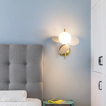 Kids Macaron Round Iron PVC Glass 1-Light Wall Sconce Lamp