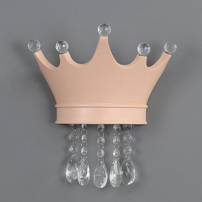Kids Semicircle Resin Crystal 2-Light Wall Sconce Lamp