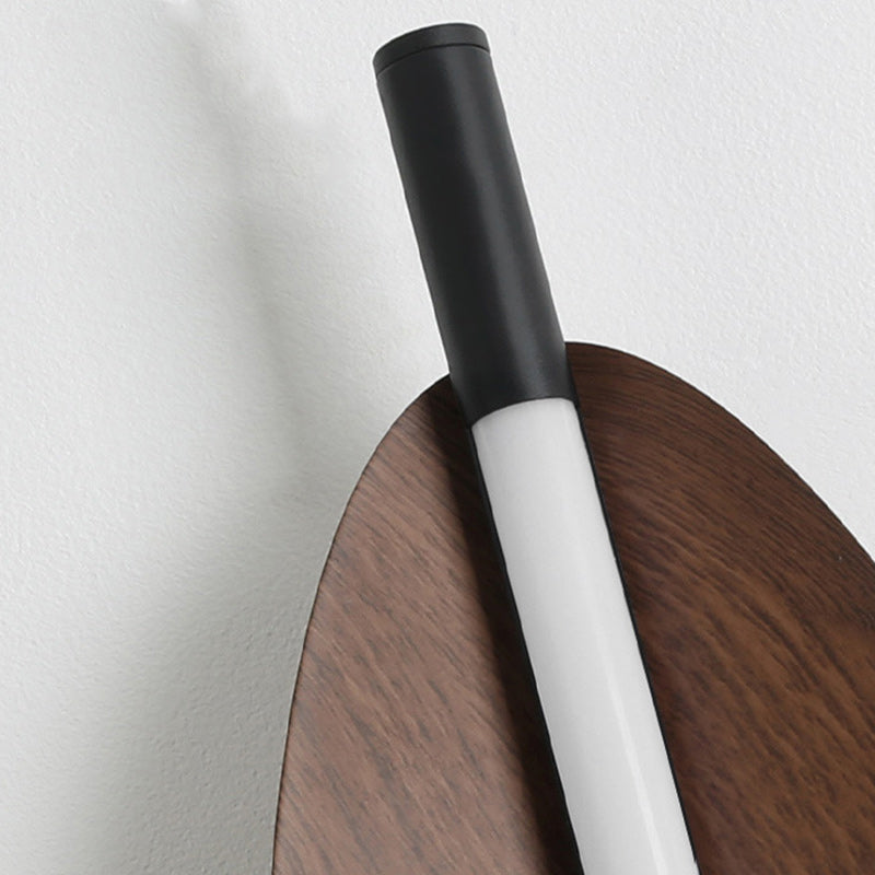 Modern Mid-Century Oval PC Iron LED Wall Sconce Lamp