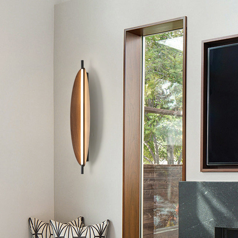Modern Mid-Century Oval PC Iron LED Wall Sconce Lamp