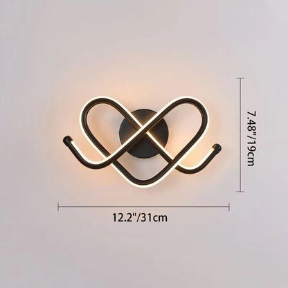 Creative Heart Iron Aluminum Silicone LED Wall Sconce Lamp