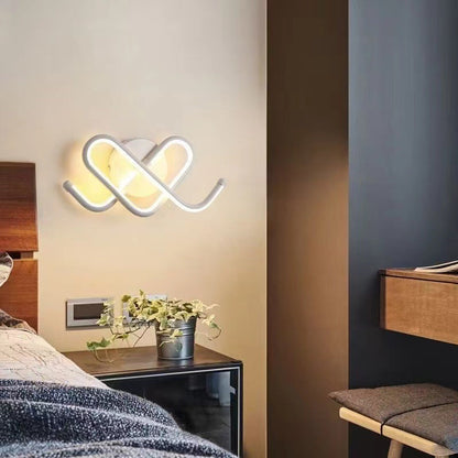 Creative Heart Iron Aluminum Silicone LED Wall Sconce Lamp