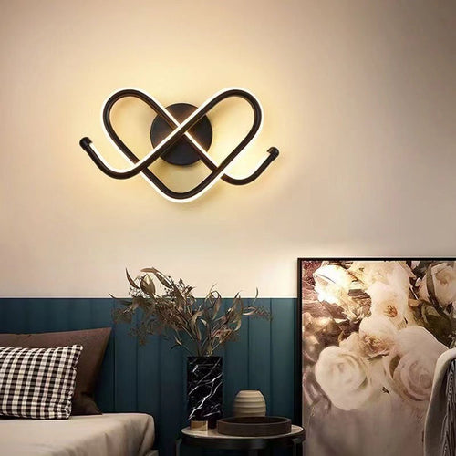Creative Heart Iron Aluminum Silicone LED Wall Sconce Lamp