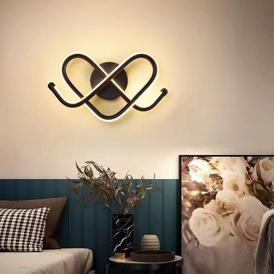 Creative Heart Iron Aluminum Silicone LED Wall Sconce Lamp