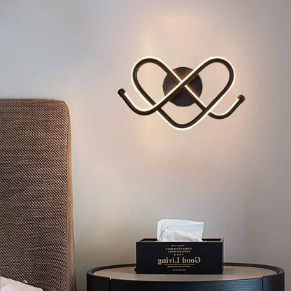 Creative Heart Iron Aluminum Silicone LED Wall Sconce Lamp