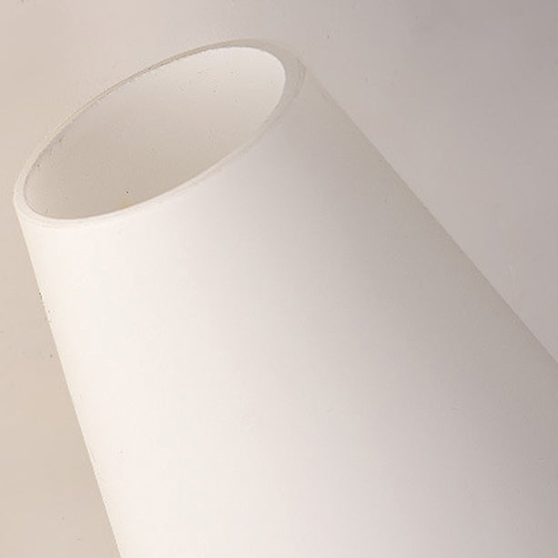Ice Shape Round Cone Wood Glass 1-Light Wall Sconce Lamp