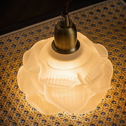 Creative Floral Copper Glass 1-Light Wall Sconce Lamp