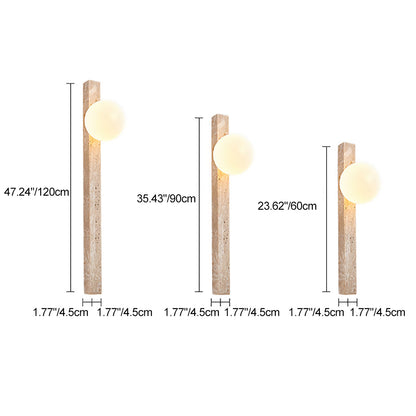 Rectangle Linear Yellow Travertine 2-Light Wall Sconce Lamp