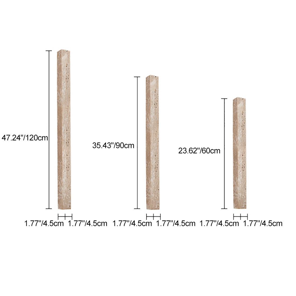 Rectangle Linear Yellow Travertine 2-Light Wall Sconce Lamp