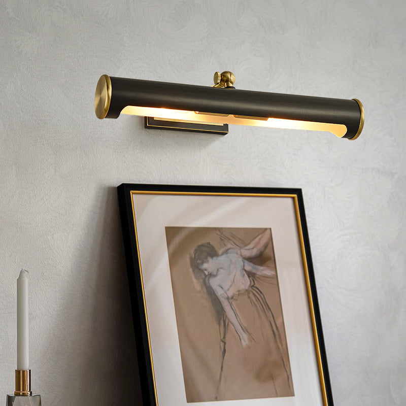 Minimalist Round Cylinder Copper 2-Light Wall Sconce Lamp