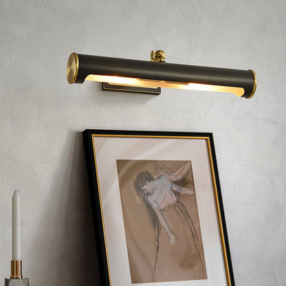 Minimalist Round Cylinder Copper 2-Light Wall Sconce Lamp
