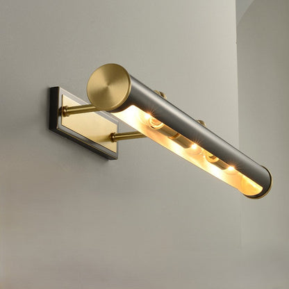 Minimalist Round Cylinder Copper 2-Light Wall Sconce Lamp