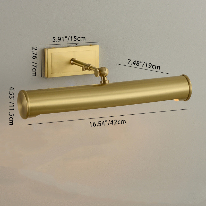 Minimalist Round Cylinder Copper 2-Light Wall Sconce Lamp