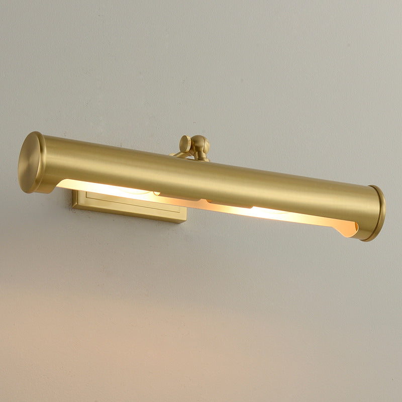 Minimalist Round Cylinder Copper 2-Light Wall Sconce Lamp
