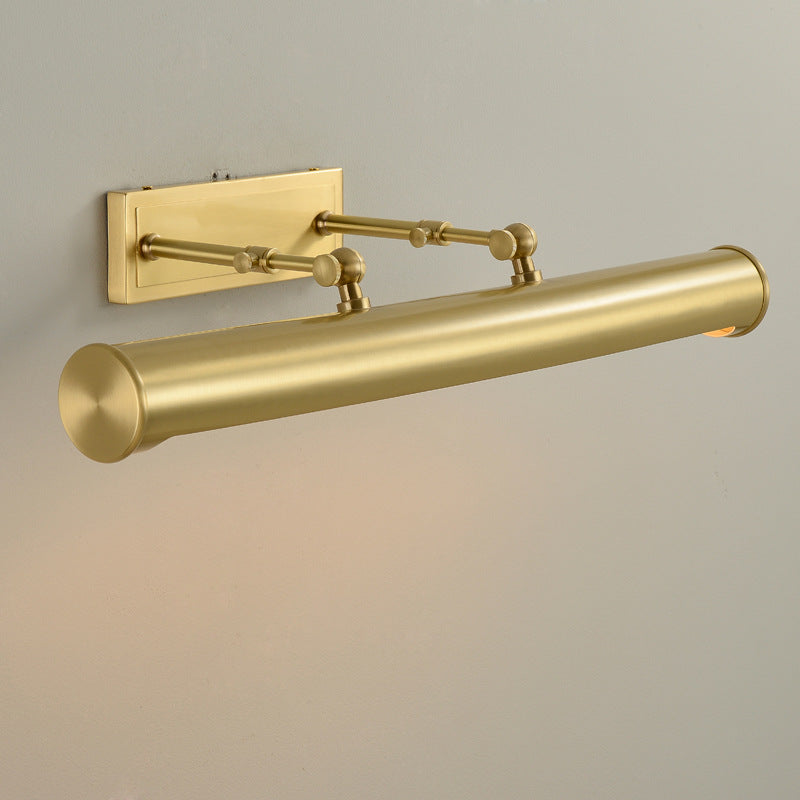 Minimalist Round Cylinder Copper 2-Light Wall Sconce Lamp