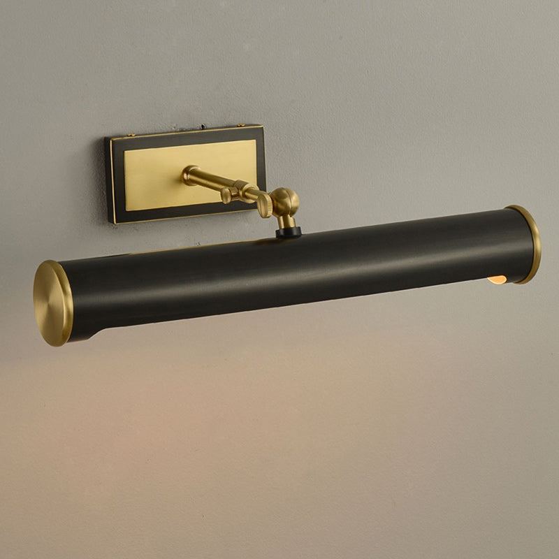 Minimalist Round Cylinder Copper 2-Light Wall Sconce Lamp