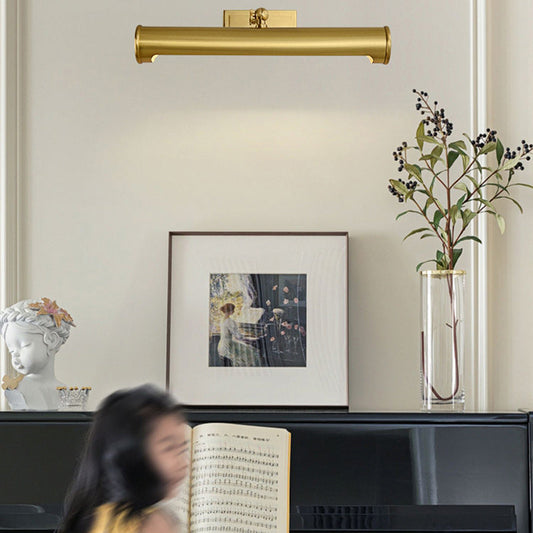 Minimalist Round Cylinder Copper 2-Light Wall Sconce Lamp