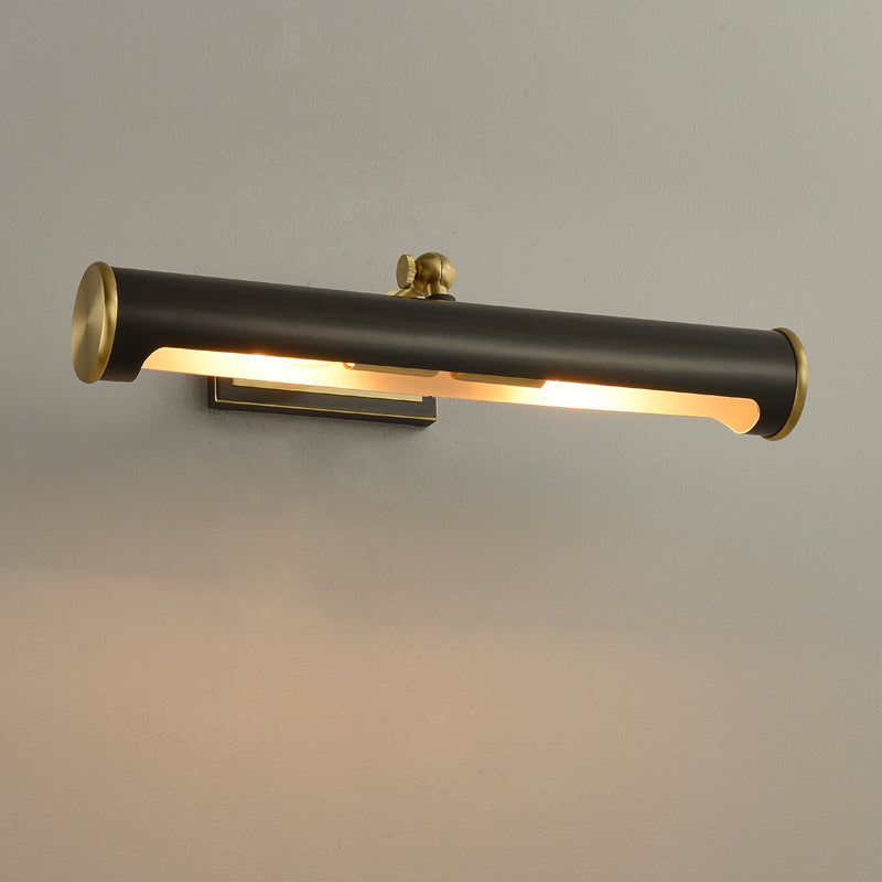 Minimalist Round Cylinder Copper 2-Light Wall Sconce Lamp